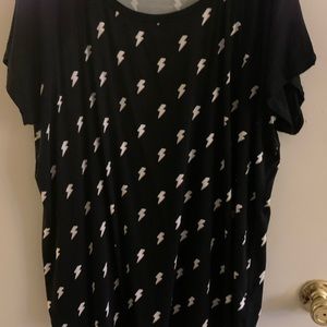 CLASSIC FIT CREW TEE LIGHTNING BOLT BLACK